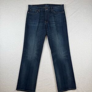 Lucky Brand Jeans Mens 34x32 Blue 361 Vintage Straight Dark Wash Stretch Denim